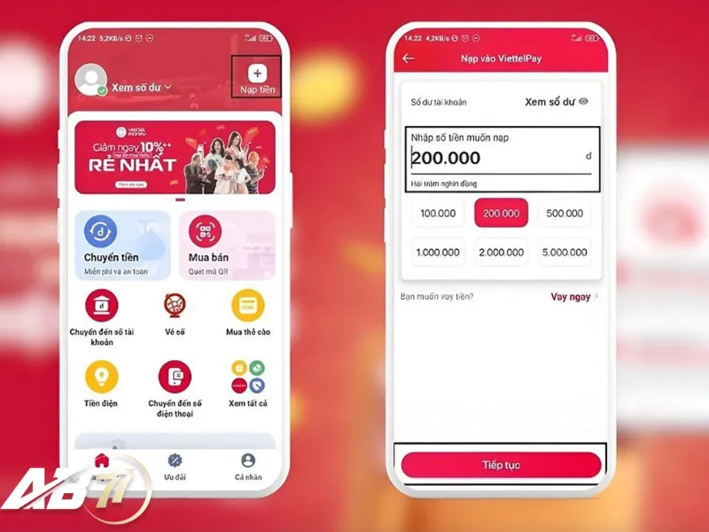 Hướng Dẫn Bạn Cách Vay Tiền Chơi AB77 Bằng App Viettel Money